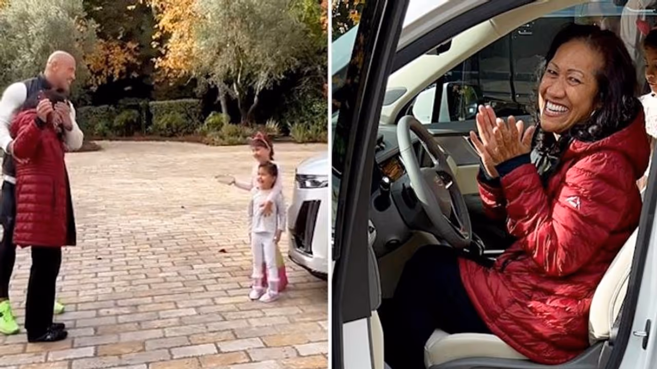 Dwayne Johnson’s Christmas surprise for his mother is a brand new Cadillac; check out his mother’s reaction Dwayne Johnson’s Christmas surprise for his mother is a brand new Cadillac; check out his mother’s reaction