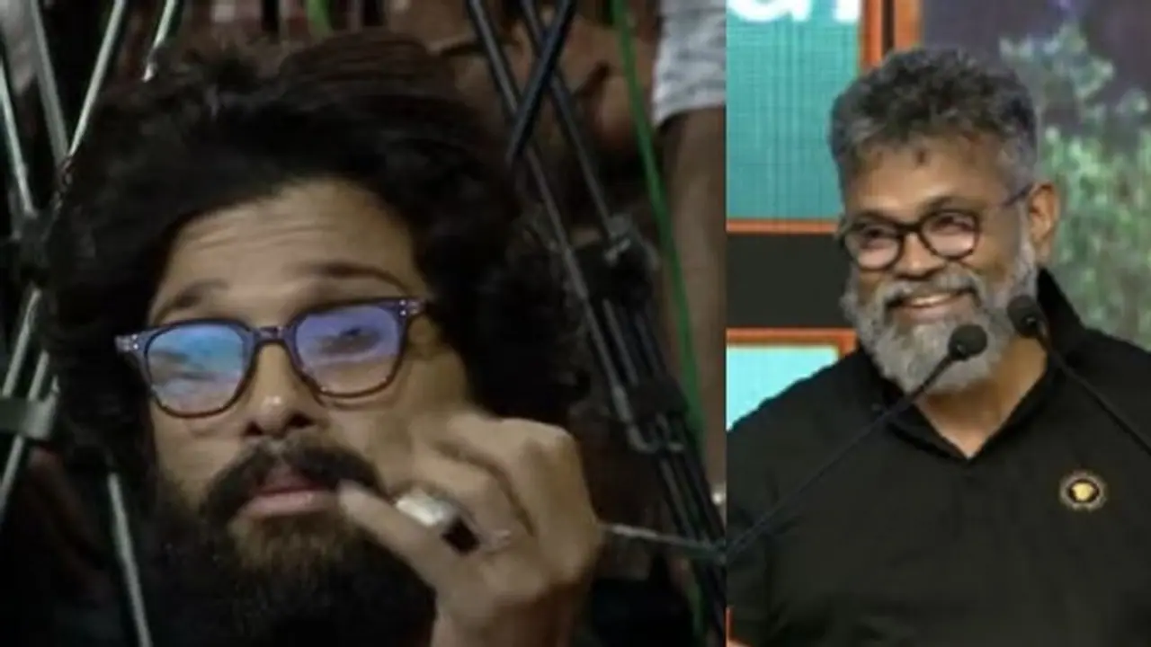 Allu Arjun Emotional: సుకుమార్‌ ఎమోషనల్‌ స్పీచ్‌కి కంటతడి పెట్టుకున్న బన్నీ.. పుస్తకంగా `పుష్ప`