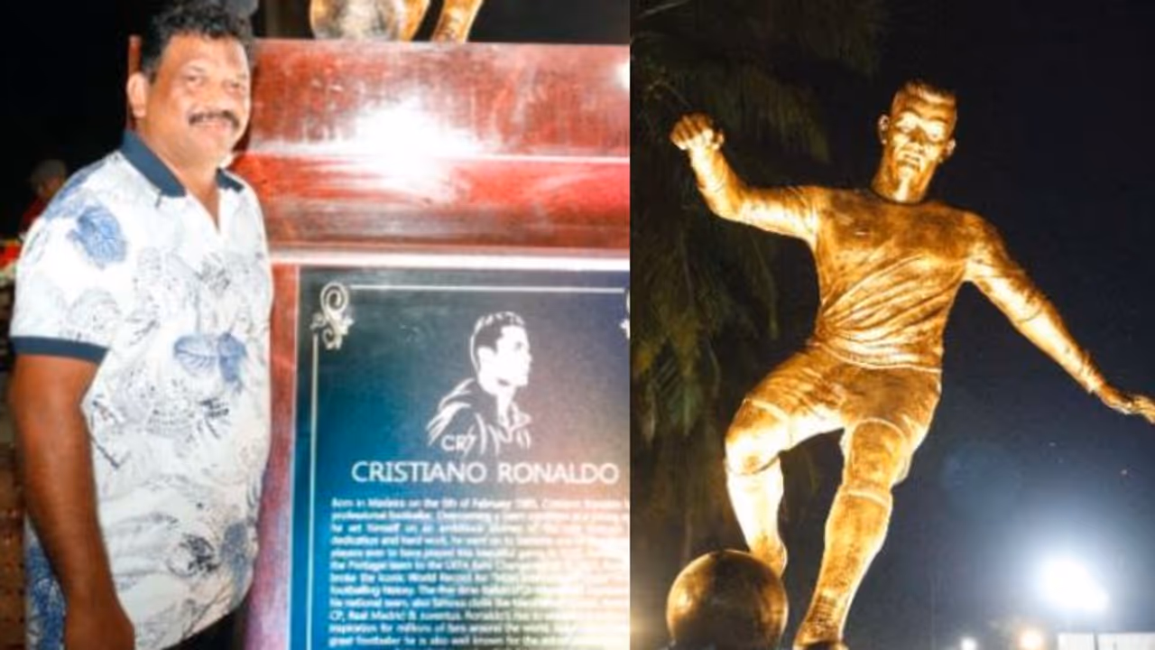 Cristiano Ronaldo Statue Controversy: গোয়ায় রোনাল্ডোর মূর্তি স্থাপন নিয়ে শুরু রাজনৈতিক তরজা Cristiano Ronaldo Statue Controversy: গোয়ায় রোনাল্ডোর মূর্তি স্থাপন নিয়ে শুরু রাজনৈতিক তরজা
