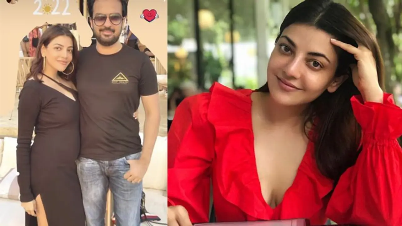 ब्लैक ड्रेस में बेबी बंप फ्लॉन्ट करती दिखी Kajal Aggarwal, Singham एक्ट्रेस के चेहरे पर दिखा प्रेग्नेंसी ग्लो