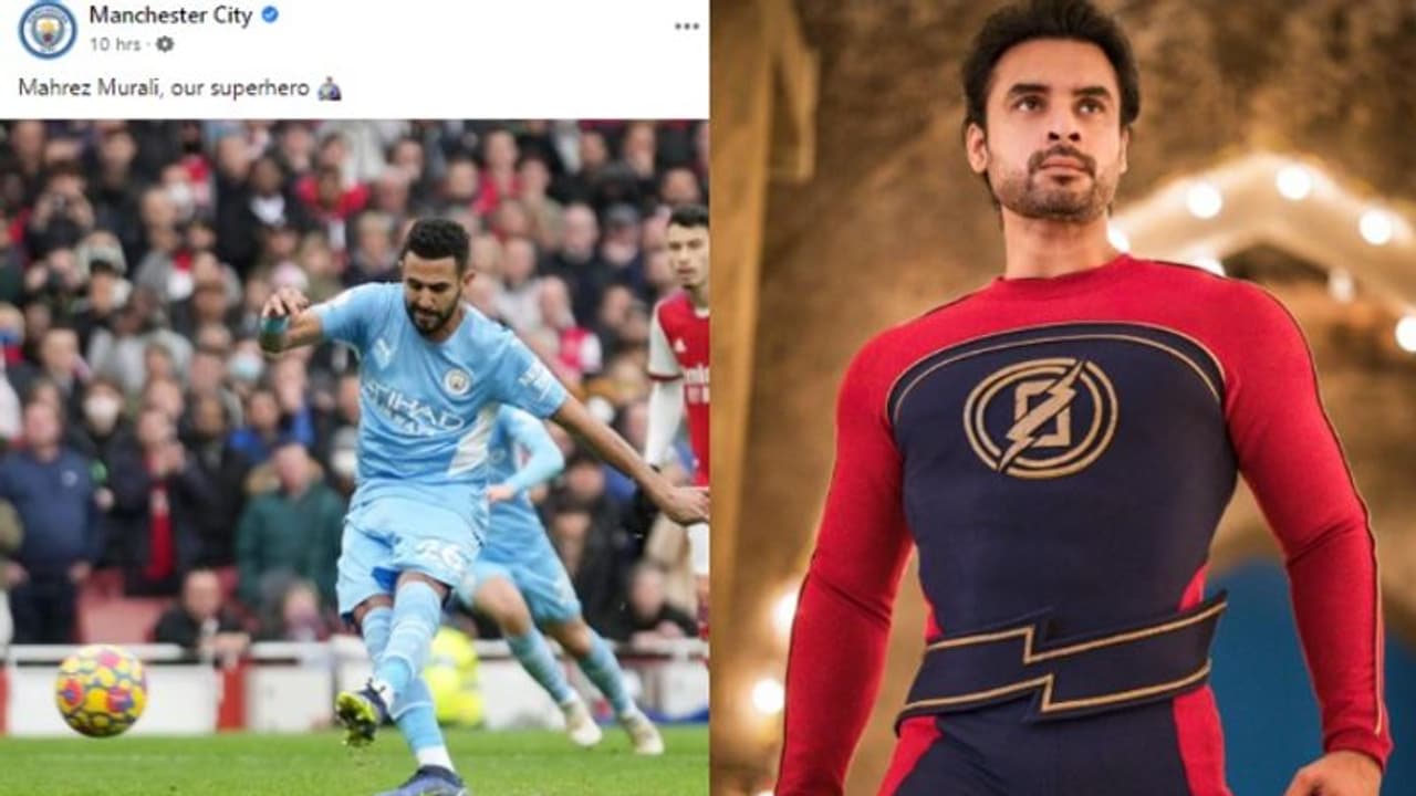 Minnal Murali : 'സൂപ്പര്‍ഹീറോ മഹ്റസ് മുരളി'യെന്ന് മാഞ്ചസ്റ്റര്‍ സിറ്റി, കമന്റുമായി ടൊവിനൊയും