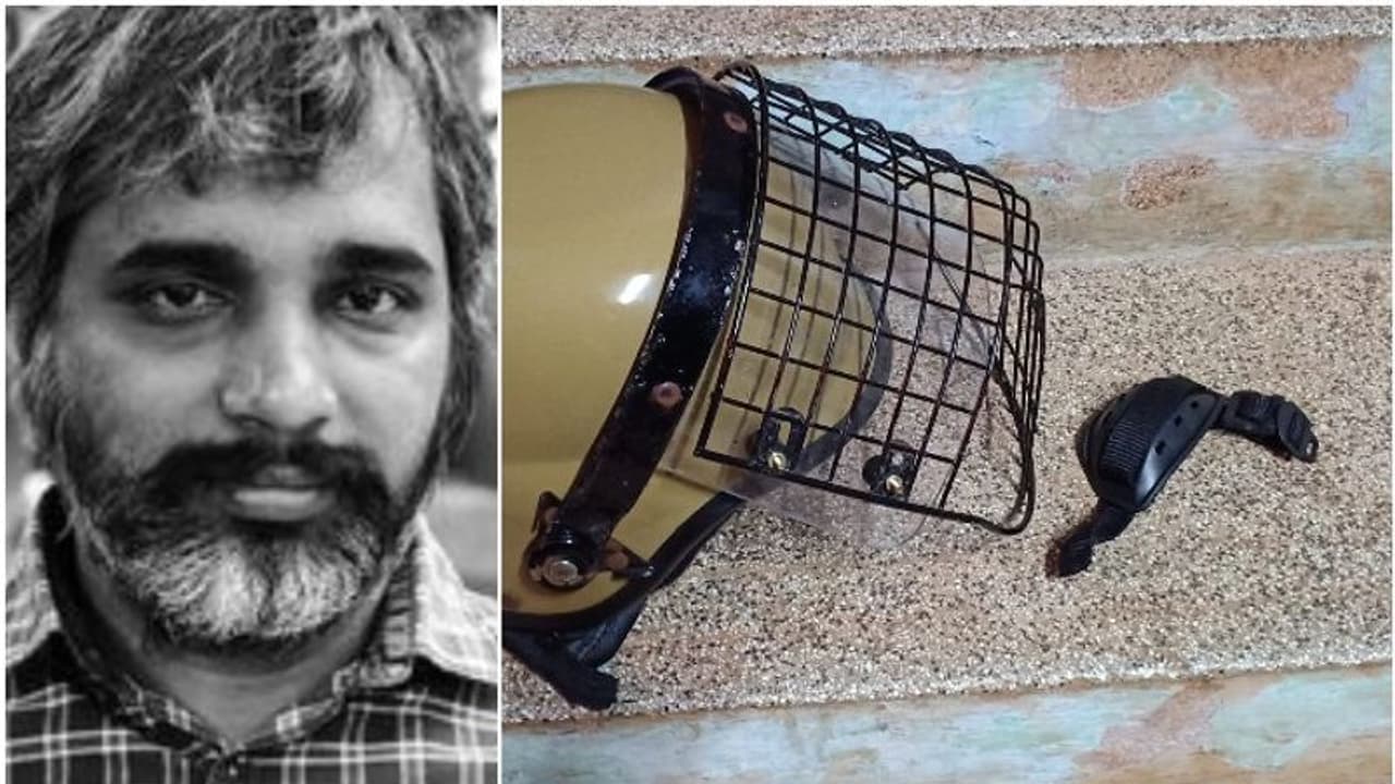 'ചവറ് കമ്പികൊണ്ട് ലൊടുക്ക ഹെല്മെറ്റ്, തല പണയം വച്ച് പുട്ടടിക്കുന്നു'; പൊലീസുകാരന്റെ പോസ്റ്റ് 'ചവറ് കമ്പികൊണ്ട് ലൊടുക്ക ഹെല്മെറ്റ്, തല പണയം വച്ച് പുട്ടടിക്കുന്നു'; പൊലീസുകാരന്റെ പോസ്റ്റ്