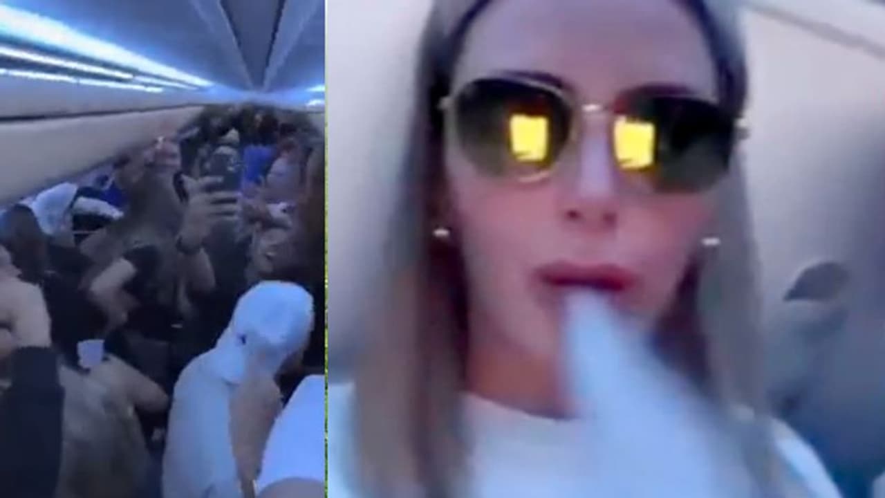हवाई जहाज के अंदर धुंआ उड़ाती लड़किया जमकर हुई पार्टी, वीडियो वायरल होने पर लिया गया बड़ा एक्शन