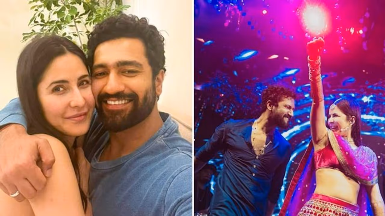 Vicky Kaushal shares new picture with Katrina Kaif on their one month anniversary. Is it from their Sangeet? Vicky Kaushal shares new picture with Katrina Kaif on their one month anniversary. Is it from their Sangeet?
