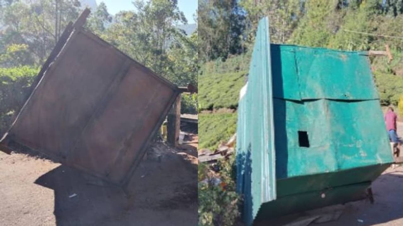 Wild Elephant Attack : മൂന്നാ‍ർ എസ്റ്റേറ്റുകളിൽ കാട്ടാനശല്യം ഒഴിയുന്നില്ല, ലയങ്ങളിൽ പേടിച്ചുവിറച്ച് തൊഴിലാളികൾ