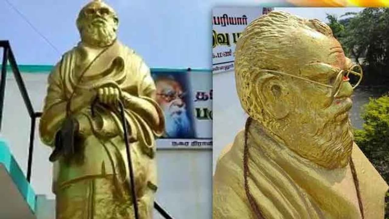 பெரியார் சிலை அவமதிப்பு...சாட்டையை சுழற்றிய காவல்துறை...இந்து முன்னணி ஆதரவாளர்கள் 2 பேர் அதிரடி கைது !