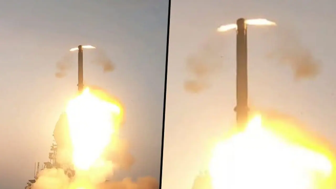 India successfully fires BrahMos supersonic cruise missile from INS Vishakhapatnam India successfully fires BrahMos supersonic cruise missile from INS Vishakhapatnam
