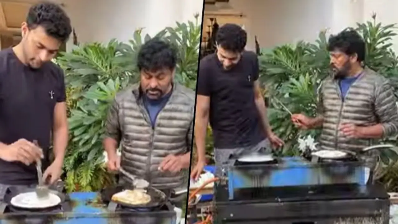 Watch Chiranjeevi, Varun Tej cook delicious dosas for their family; Bhogi celebrations on