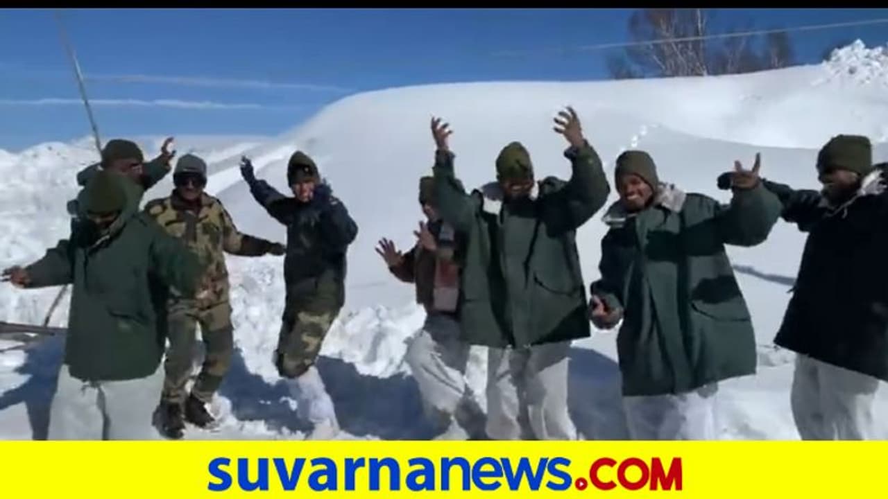 ರಕ್ತ ಹೆಪ್ಪುಗಟ್ಟಿಸುವ ಹಿಮದ ಮಧ್ಯೆ ಬಿಹು ಹಬ್ಬ ಆಚರಿಸಿದ ಬಿಎಸ್‌ಎಫ್‌ ಯೋಧರು