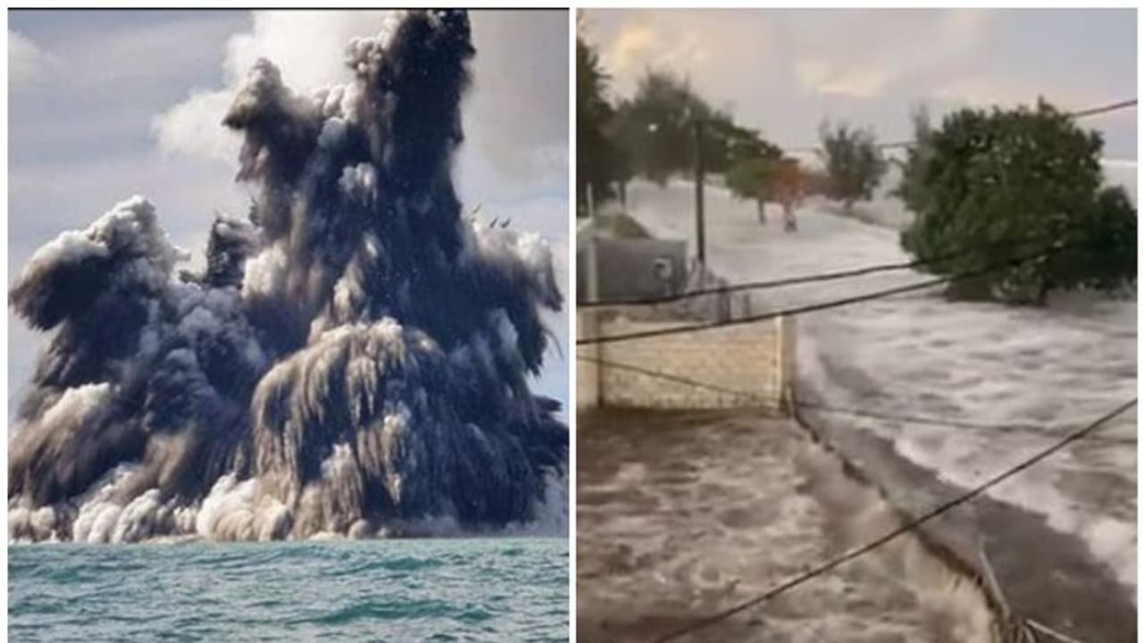 Tonga Tsunami : ടോംഗയില് അഗ്നിപര്വതം പൊട്ടിത്തെറിച്ചു; ആഞ്ഞടിച്ച് കൂറ്റന് സുനാമിത്തിരകള്, വീഡിയോ Tonga Tsunami : ടോംഗയില് അഗ്നിപര്വതം പൊട്ടിത്തെറിച്ചു; ആഞ്ഞടിച്ച് കൂറ്റന് സുനാമിത്തിരകള്, വീഡിയോ