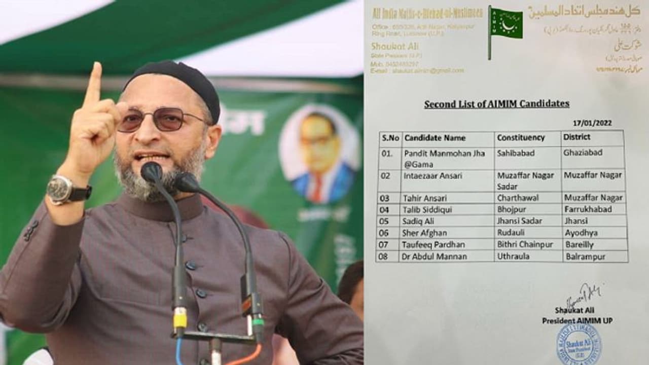 AIMIM ने जारी की 8 सीटों से प्रत्याशियों के नामों की लिस्ट, पंडित मनमोहन झा को भी दिया टिकट AIMIM ने जारी की 8 सीटों से प्रत्याशियों के नामों की लिस्ट, पंडित मनमोहन झा को भी दिया टिकट
