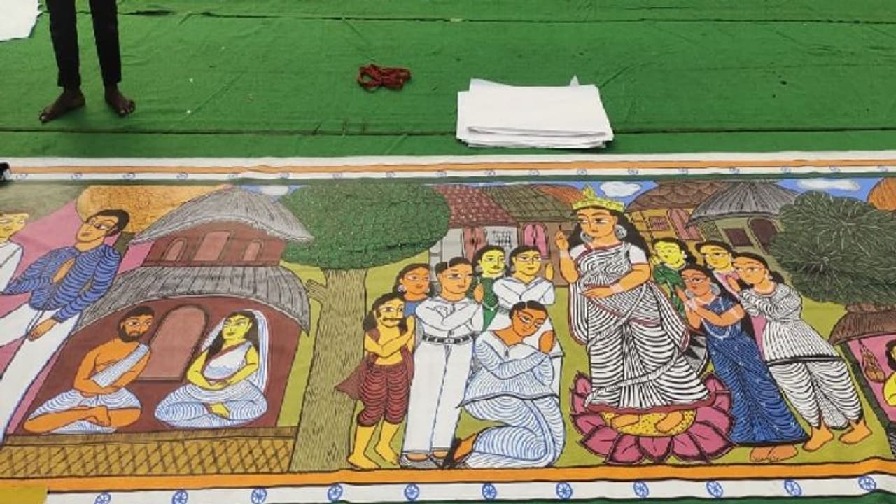 Bengal tableau: প্রজাতন্ত্র দিবসের প্যারেডে বাংলা, জায়গা করে নিল পটচিত্রের ট্যাবলো Bengal tableau: প্রজাতন্ত্র দিবসের প্যারেডে বাংলা, জায়গা করে নিল পটচিত্রের ট্যাবলো