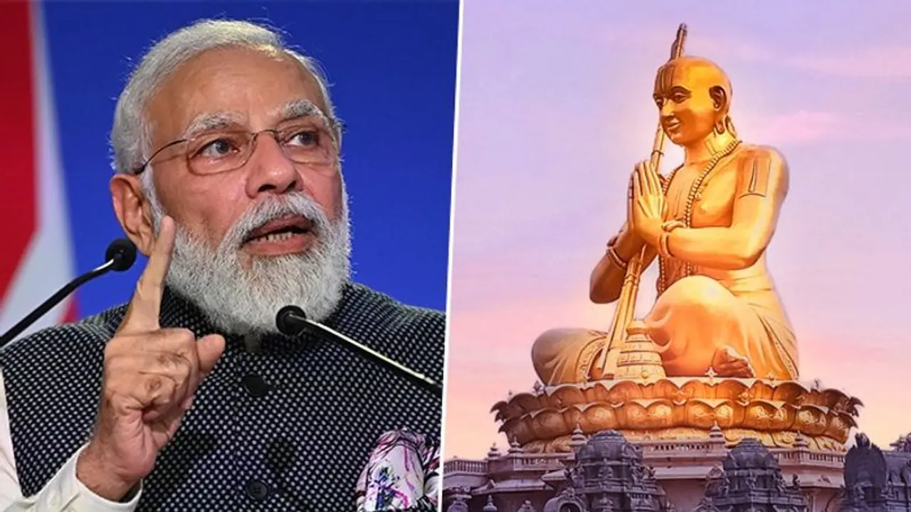 PM Modi to unveil 216 foot 'Statue of Equality' on February 5 in Hyderabad PM Modi to unveil 216 foot 'Statue of Equality' on February 5 in Hyderabad