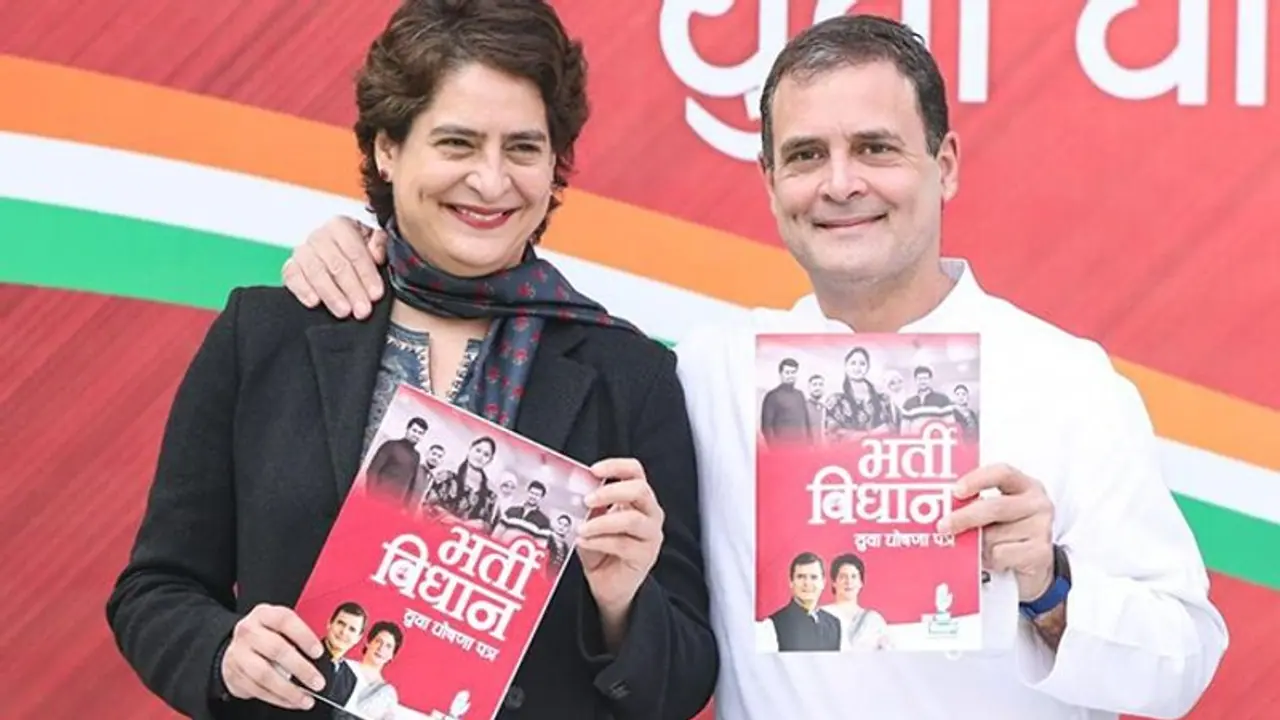 UP Election 2022: Rahul Gandhi, Priyanka Gandhi unveil youth manifesto; major focus on employment UP Election 2022: Rahul Gandhi, Priyanka Gandhi unveil youth manifesto; major focus on employment