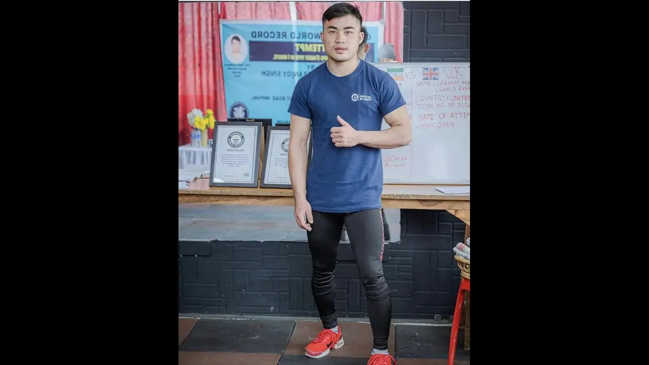पूर्वोत्तर के निरंजॉय ने देश को किया गौरवान्वित, 1 min में पुश अप का बनाया Guinness Book of World Record