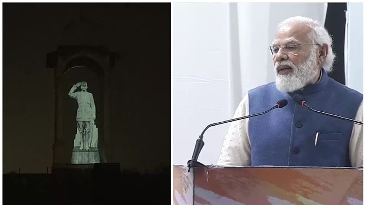 Subhas Chandra Bose : ഇനി ഇന്ത്യാഗേറ്റില് നേതാജിയുടെ ഹോളോഗ്രാം പ്രതിമ, അനാച്ഛാദനം ചെയ്ത് പ്രധാനമന്ത്രി Subhas Chandra Bose : ഇനി ഇന്ത്യാഗേറ്റില് നേതാജിയുടെ ഹോളോഗ്രാം പ്രതിമ, അനാച്ഛാദനം ചെയ്ത് പ്രധാനമന്ത്രി