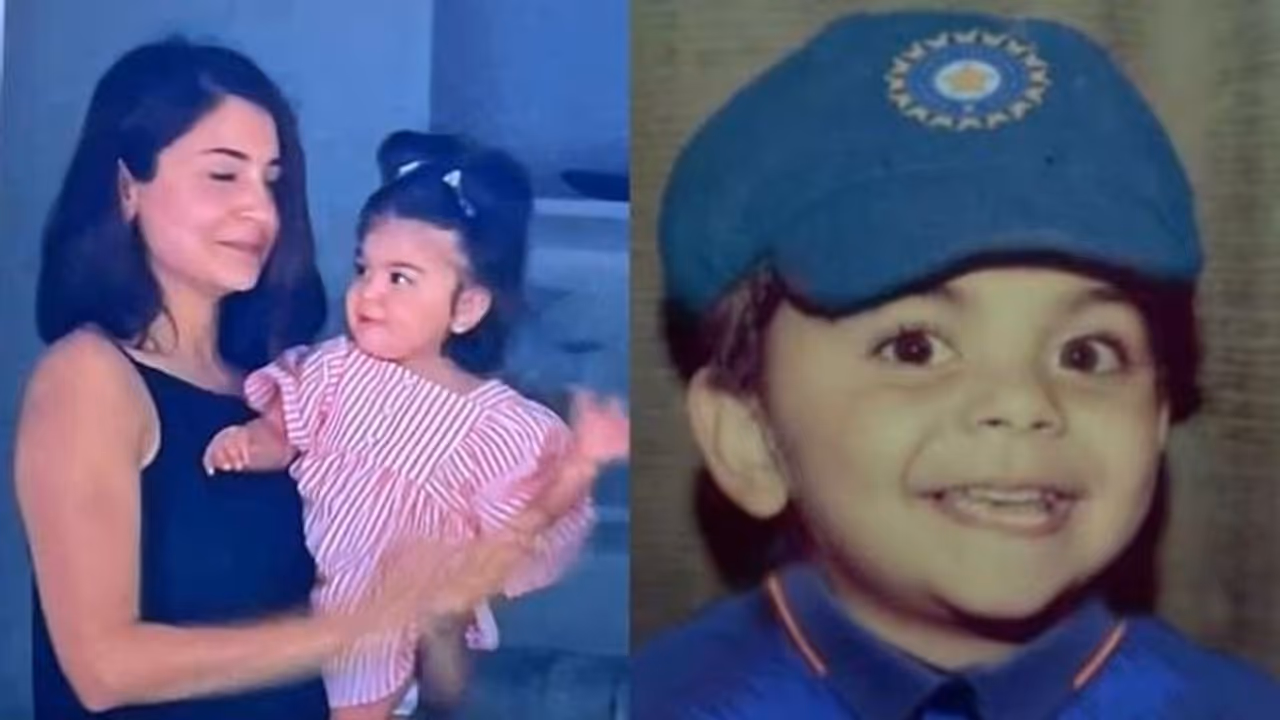 விராட் கோலியை அப்படியே உரித்து வைத்திருக்கும் மகள்..! கோலி மகளை முதல் முறையாக பார்த்த ரசிகர்கள்