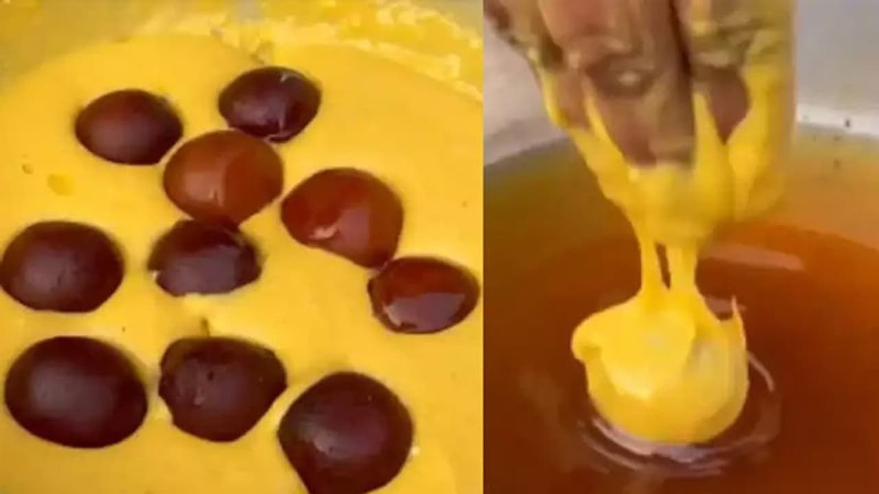 Viral Video: मीठे मीठे गुलाब जामुन को बेसन में डालकर बना दिए पकौड़े, लोग बोले मिठाई का कर दिया सत्यानाश Viral Video: मीठे मीठे गुलाब जामुन को बेसन में डालकर बना दिए पकौड़े, लोग बोले मिठाई का कर दिया सत्यानाश