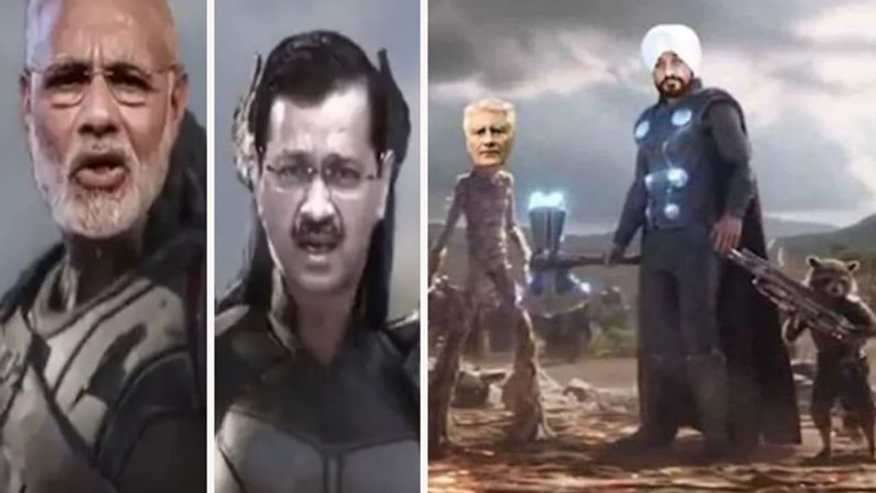 पंजाब चुनाव में एवेंजर गेम की एंट्री: THOR बनकर आए CM चन्‍नी, राहुल गांधी हल्क तो सिद्धू बने कैप्टन अमेरिका