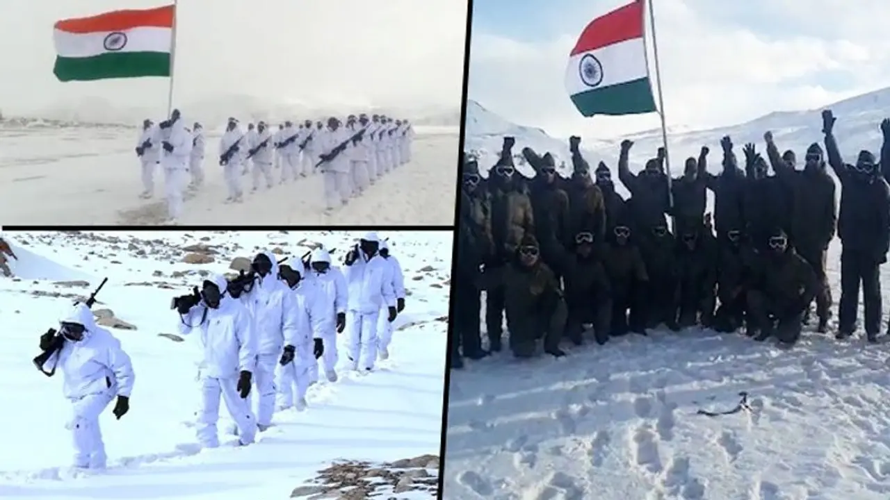 Republic Day: 40 ಡಿಗ್ರಿ ತಾಪಮಾನದಲ್ಲಿ ಆಚರಣೆ, 15,000 ಅಡಿ ಎತ್ತರದಲ್ಲಿ ರಾರಾಜಿಸಿದ ತ್ರಿವರ್ಣ ಧ್ವಜ! Republic Day: 40 ಡಿಗ್ರಿ ತಾಪಮಾನದಲ್ಲಿ ಆಚರಣೆ, 15,000 ಅಡಿ ಎತ್ತರದಲ್ಲಿ ರಾರಾಜಿಸಿದ ತ್ರಿವರ್ಣ ಧ್ವಜ!