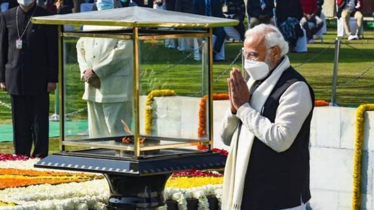 Mahatma Gandhi : രക്തസാക്ഷി ദിനത്തിൽ മഹാത്മാഗാന്ധിയെ അനുസ്മരിച്ച് പ്രധാനമന്ത്രി Mahatma Gandhi : രക്തസാക്ഷി ദിനത്തിൽ മഹാത്മാഗാന്ധിയെ അനുസ്മരിച്ച് പ്രധാനമന്ത്രി