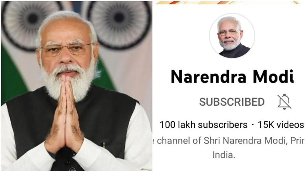 PM Modi's Youtube followers highest among global political leaders with 100 lakh subscribers PM Modi's Youtube followers highest among global political leaders with 100 lakh subscribers