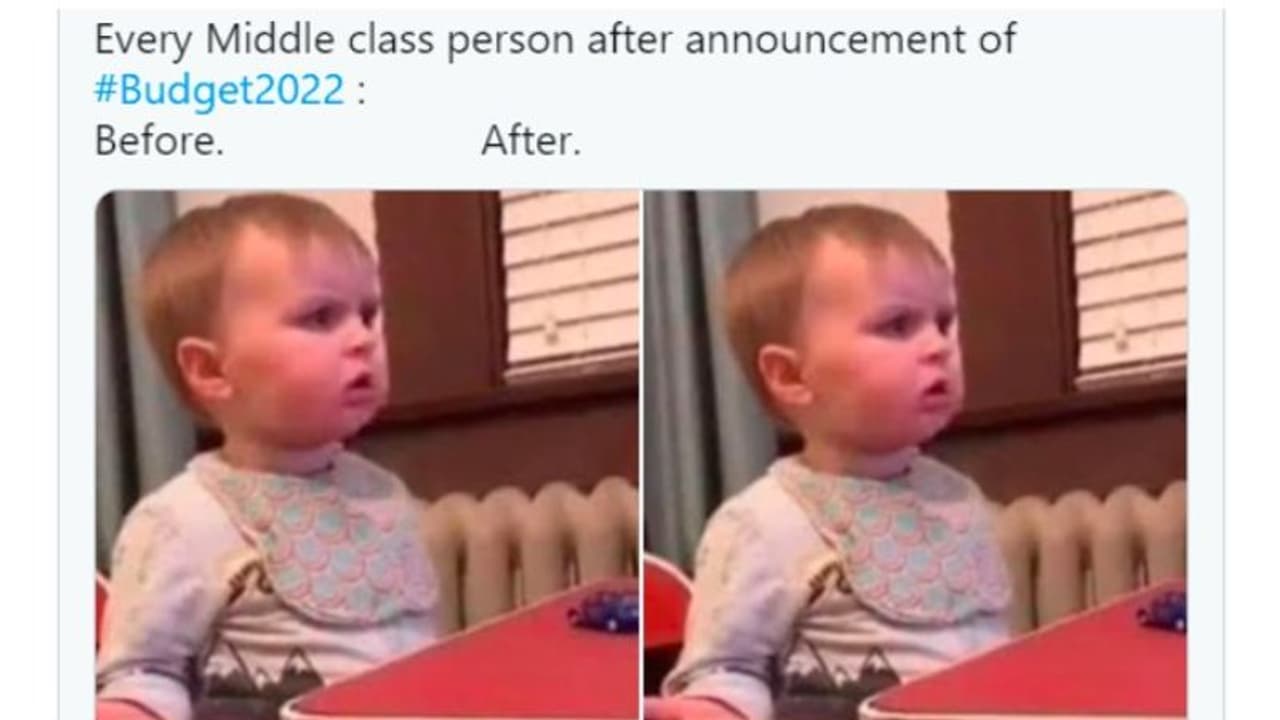 budget 2022: నిర్మలమ్మ బడ్జెట్పై సోషల్ మీడియాలో మిడిల్ క్లాస్ మీమ్ల వరద budget 2022: నిర్మలమ్మ బడ్జెట్పై సోషల్ మీడియాలో మిడిల్ క్లాస్ మీమ్ల వరద