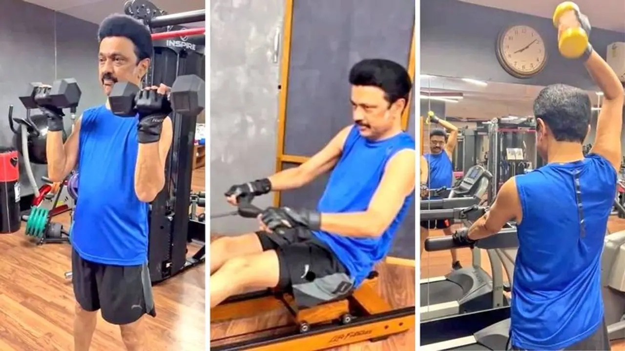 MK Stalin gym workout : 68 வயசுலயும் செம ஃபிட்..! சி.எம் ஸ்டாலினின் ஸ்டன்னிங் ‘எக்ஸர்சைஸ்’ போட்டோஸ்..! MK Stalin gym workout : 68 வயசுலயும் செம ஃபிட்..! சி.எம் ஸ்டாலினின் ஸ்டன்னிங் ‘எக்ஸர்சைஸ்’ போட்டோஸ்..!