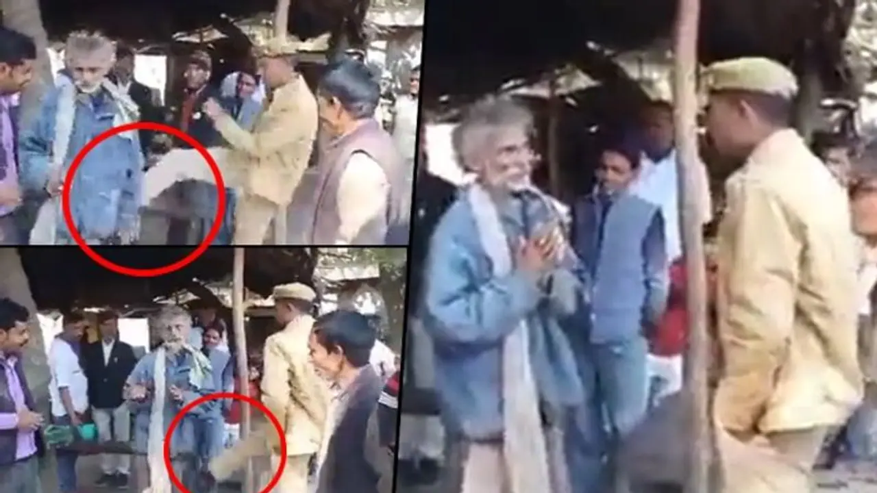 UP policeman kicks an elderly person, video goes viral; ex IPS officer urges for disciplinary action