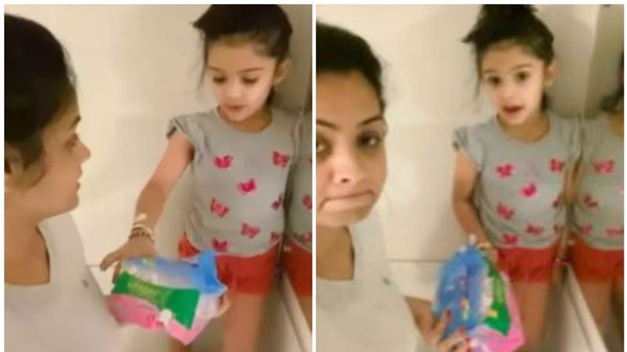 മകള്‍ക്ക് സാനിറ്ററി നാപ്കിനെക്കുറിച്ച് പറഞ്ഞ് കൊടുത്ത് ശില്‍പ ബാല: വീഡിയോ