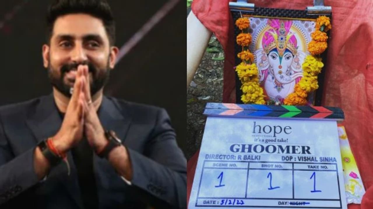 Ghoomer : ആര് ബല്കിയുടെ സംവിധാനത്തില് അഭിഷേക് ബച്ചൻ, 'ഘൂമെറി'ന് തുടക്കമായി Ghoomer : ആര് ബല്കിയുടെ സംവിധാനത്തില് അഭിഷേക് ബച്ചൻ, 'ഘൂമെറി'ന് തുടക്കമായി