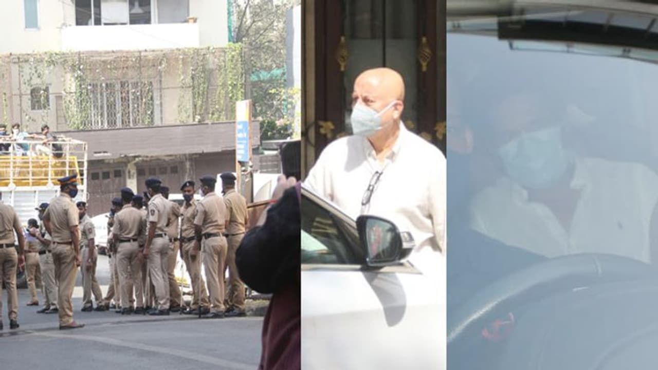 Lata Mangeshkar के घर के बाहर पुलिस बल तैनात, Anupam Kher Sachin Tendulkar पहुंचे दर्शन करने Lata Mangeshkar के घर के बाहर पुलिस बल तैनात, Anupam Kher Sachin Tendulkar पहुंचे दर्शन करने