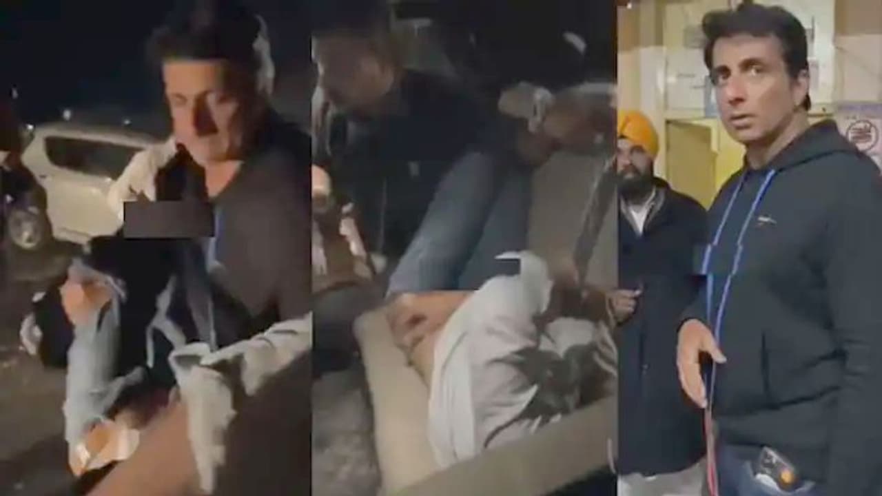 Sonu Sood :விபத்தில் சிக்கிய இளைஞரை களத்தில் இறங்கி காப்பாற்றிய சோனு சூட்.. ரியல் ஹீரோ என பாராட்டும் ரசிகர்கள்