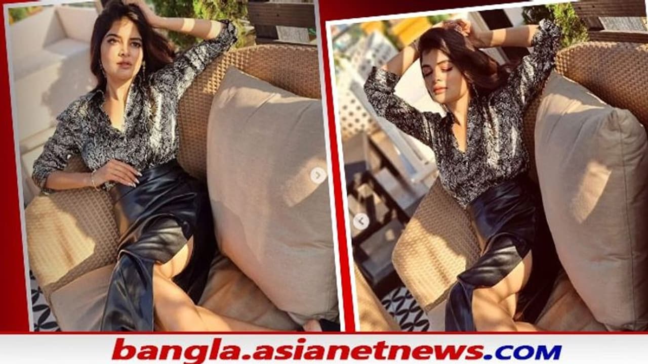 হাই থাই স্লিটে যৌবনের উঁকি, সান কিসড ছবিতে শরীর এলিয়ে রিল্যাক্স মুডে মধুমিতা