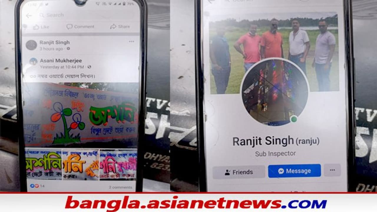 তৃণমূলের হয়ে ফেসবুকে প্রচার চালাচ্ছেন খোদ পুলিশ আধিকারিক, পুরভোটের মুখে ব্যাপক চাঞ্চল্য বারাসাতে