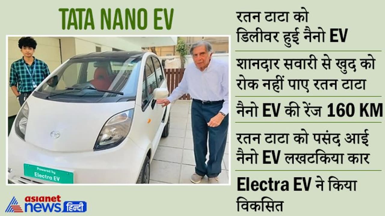 रतन टाटा को गिफ्ट में मिली Tata Nano EV, झट से निकल गए लांग ड्राइव पर, देखें जुदा अंदाज रतन टाटा को गिफ्ट में मिली Tata Nano EV, झट से निकल गए लांग ड्राइव पर, देखें जुदा अंदाज