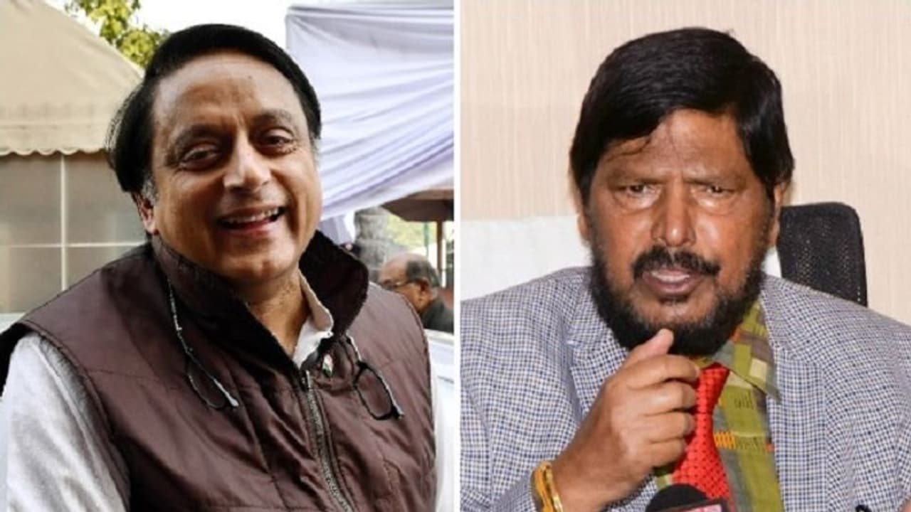 रामदास अठावले ने शशि थरूर को पढ़ाया अंग्रेजी का पाठ, बताया कैसे लिखा जाता है BUDGET