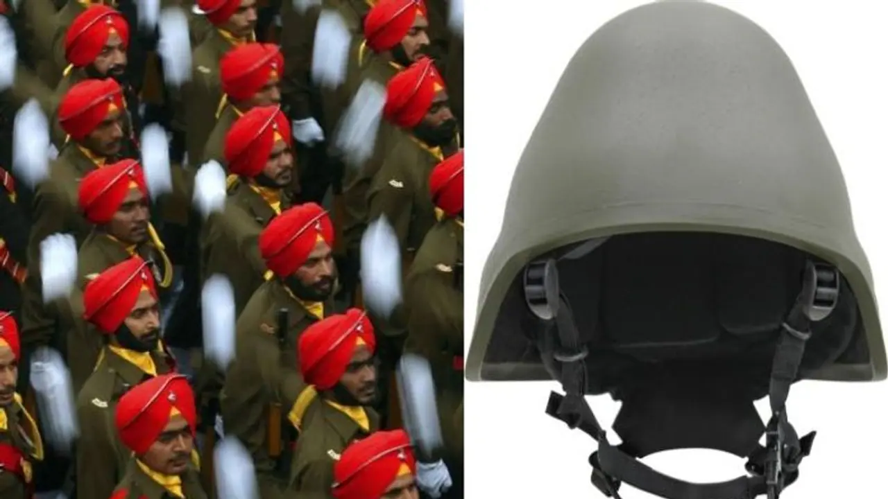 Unveiled: A new Made in India combat helmet for Sikh soldiers Unveiled: A new Made in India combat helmet for Sikh soldiers