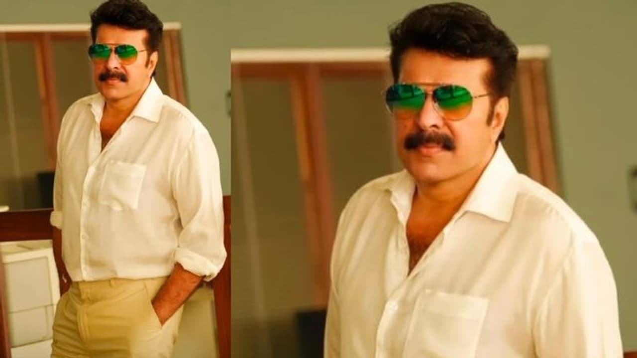 Mammootty Photos : മാസ് ലുക്കിൽ മമ്മൂട്ടി; പ്രായം വീണ്ടും കുറയുകയാണോയെന്ന് ആരാധകര്‍