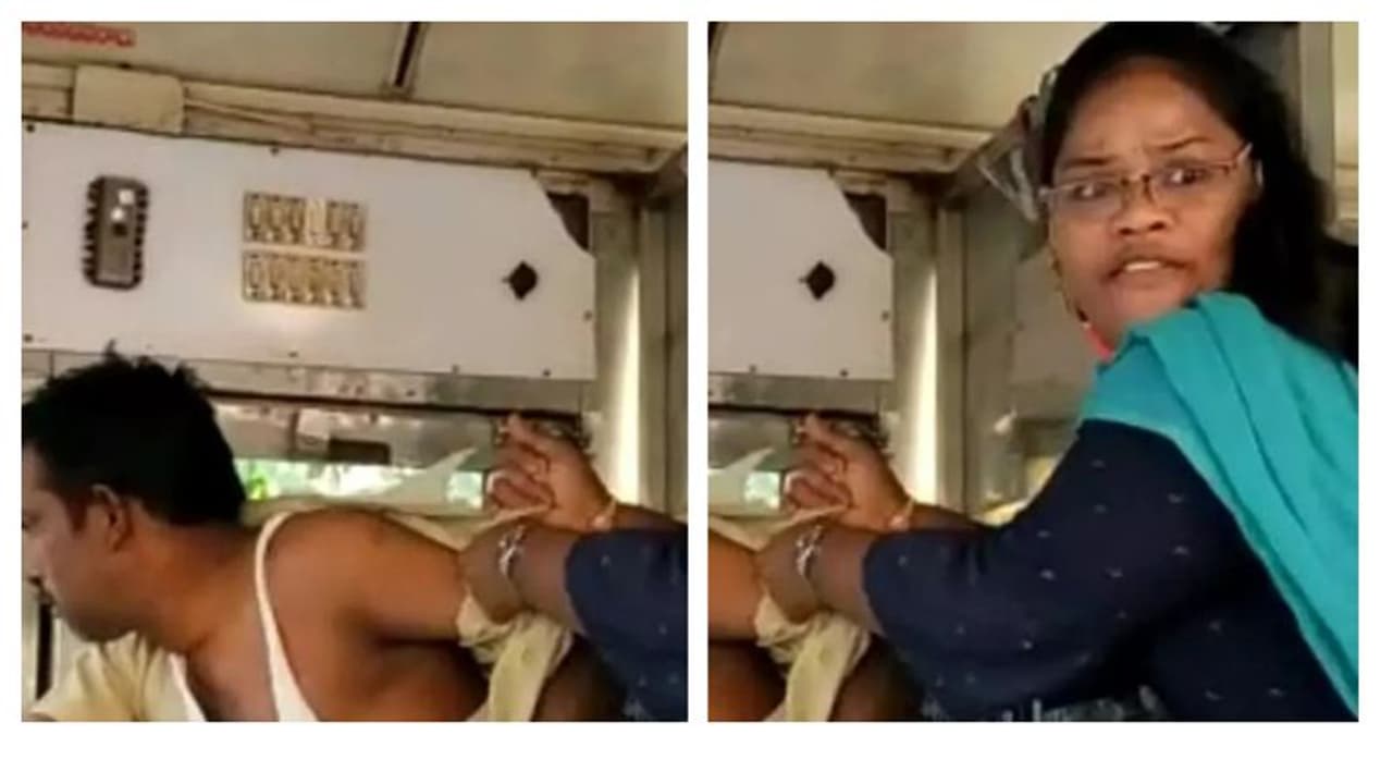 பிரேக் போட்டது ஒரு குத்தமா...? கோவை சரளா பாணியில்...அரசு பஸ் டிரைவரை பறந்து அடித்த பெண்..!வைரல் வீடியோ ..! பிரேக் போட்டது ஒரு குத்தமா...? கோவை சரளா பாணியில்...அரசு பஸ் டிரைவரை பறந்து அடித்த பெண்..!வைரல் வீடியோ ..!