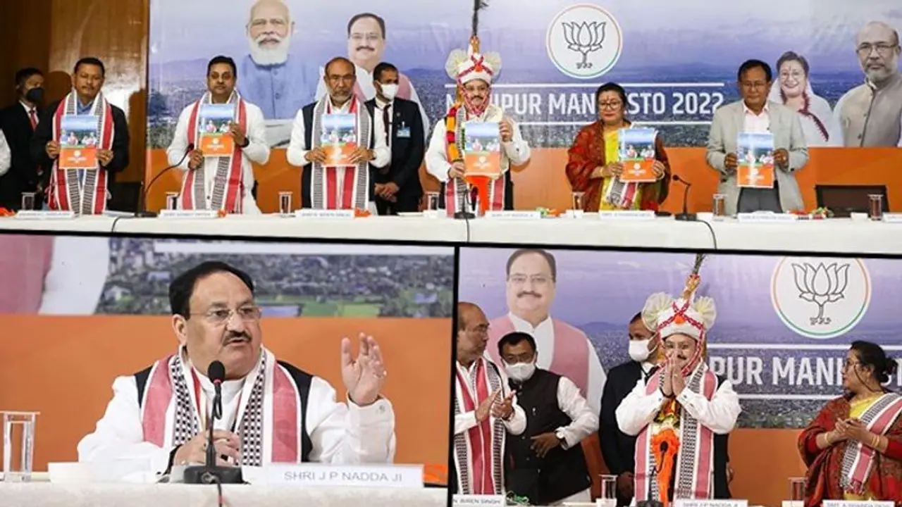 Manipur Election 2022: BJP releases manifesto, promises laptops, scooty and more