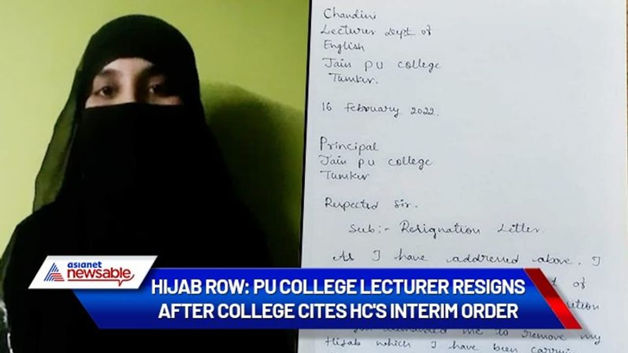 Karnataka hijab row: PU college lecturer resigns after college cites HC's interim order