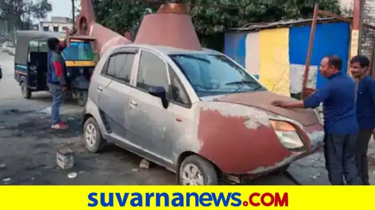 ನ್ಯಾನೋಕಾರನ್ನೇ ಹೆಲಿಕಾಪ್ಟರ್‌ನಂತೆ ಮಾಡಿ ಕಾಸು ಮಾಡುತ್ತಿರುವ ಮೆಕಾನಿಕ್‌