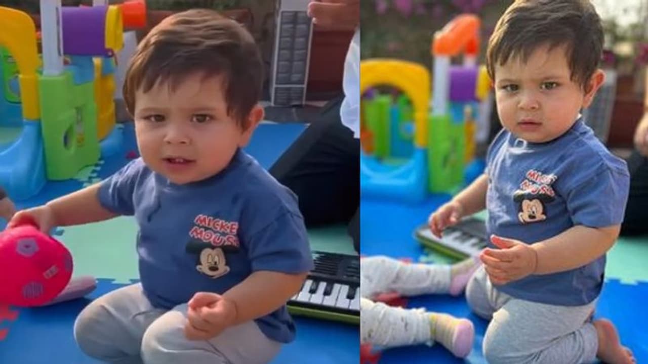 उछल उछलकर खेलता दिखा Kareena Kapoor के बेटा, बड़ी बड़ी आंखें और गोलू मोलू जेह का नजर आया स्वैग