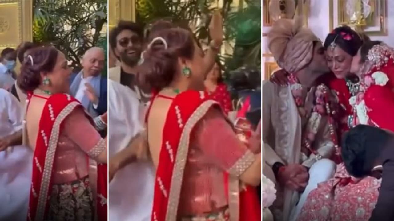 बेटे की बरात में लाल जोड़ा पहन बरातियों संग जमकर नाची Tina Ambani, बहू ने यूं किया सास को Kiss बेटे की बरात में लाल जोड़ा पहन बरातियों संग जमकर नाची Tina Ambani, बहू ने यूं किया सास को Kiss
