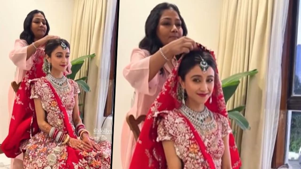 Was Anil Ambani Tina Ambani's 'bahu' Krisha Shah's lehenga studded with real diamonds and emeralds? Was Anil Ambani Tina Ambani's 'bahu' Krisha Shah's lehenga studded with real diamonds and emeralds?