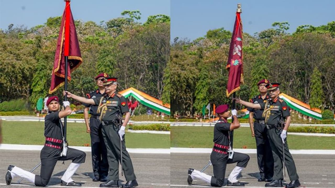 पैराशूट रेजिमेंट की बटालियनों को आर्मी चीफ ने राष्ट्रपति ध्वज दिए,गाजा से कश्मीर तक युद्धों में दिखाई बहादुरी पैराशूट रेजिमेंट की बटालियनों को आर्मी चीफ ने राष्ट्रपति ध्वज दिए,गाजा से कश्मीर तक युद्धों में दिखाई बहादुरी