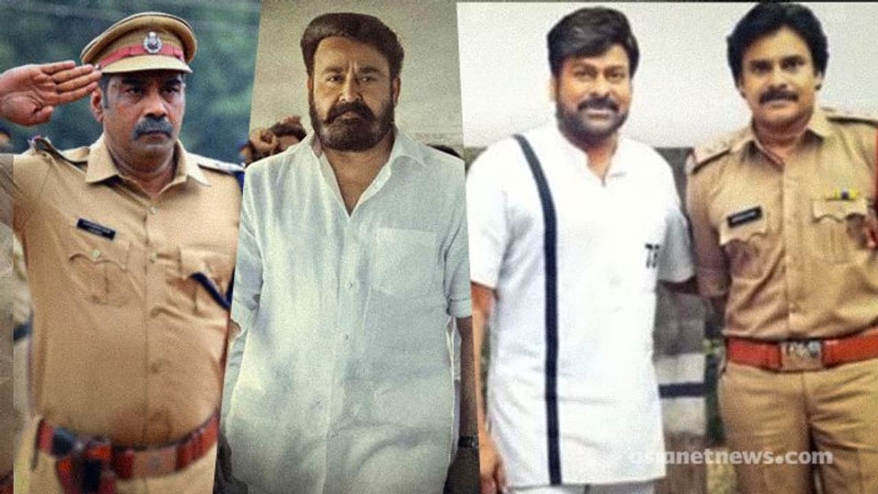 Pawan Kalyan visits Chiranjeevi's set : 'അയ്യപ്പൻ നായരും' 'സ്റ്റീഫൻ നെടുമ്പള്ളി'യും ഒരേ ഫ്രെയിമില്‍, വീഡിയോ