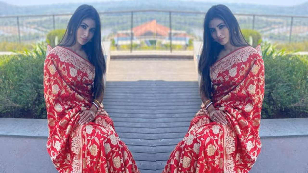 Sadhguru की शरण में पति सूरज संग पहुंची मौनी रॉय, रेड साड़ी में कुछ इस तरह लिया आशीर्वाद