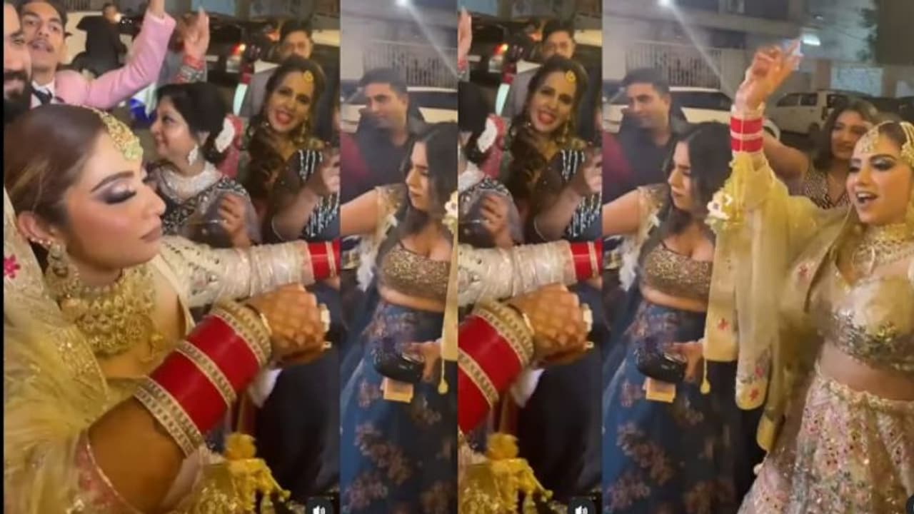 Bride viral dance: குத்த வச்சு குத்தாட்டம் போட்ட மணப்பெண்...சேர்ந்து ஆடிய மணமகன்..! வைரல் வீடியோ..